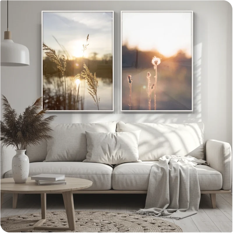 Kit 2 Quadros_ Golden Hour