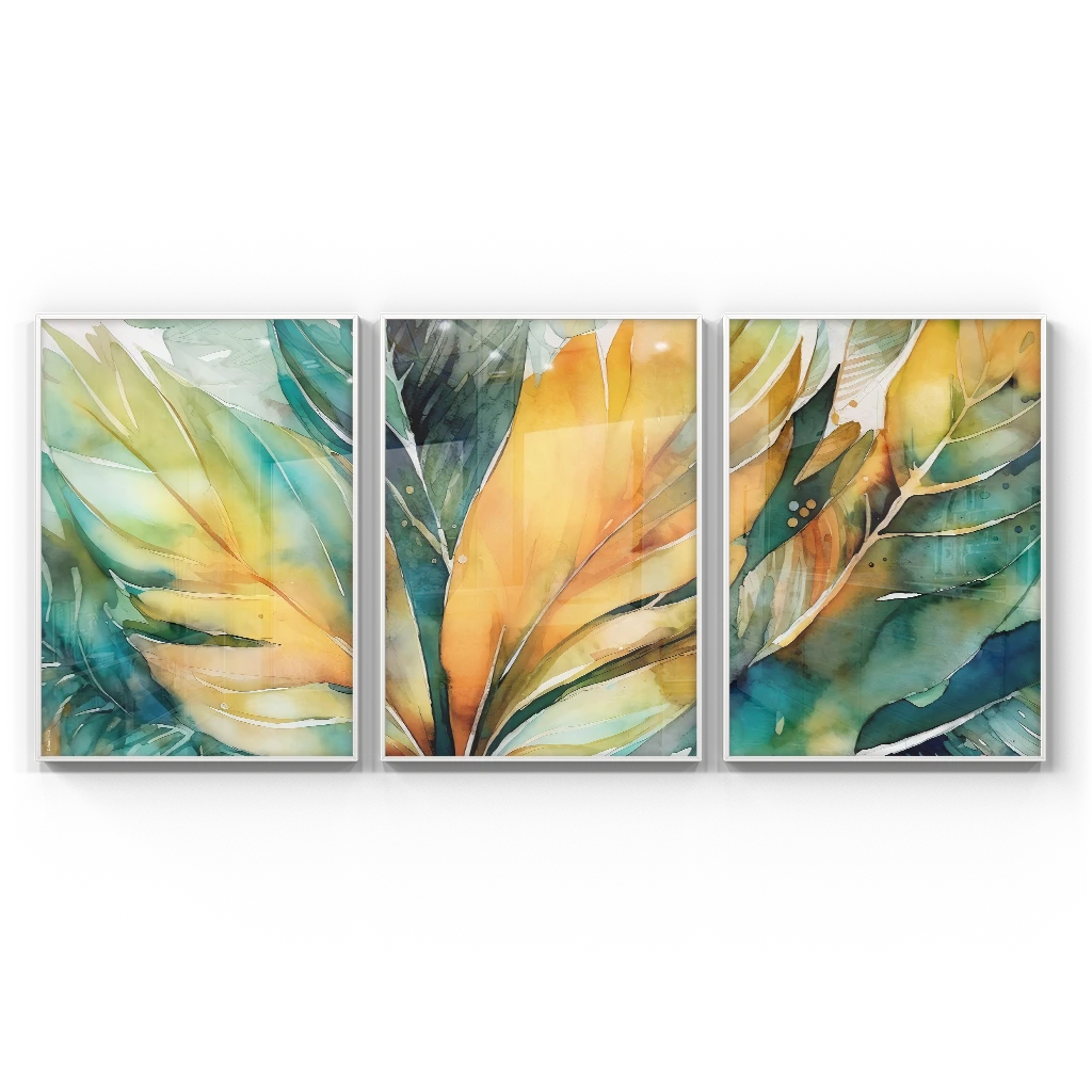 Kit Quadros Decorativos - Dança Das Folhas