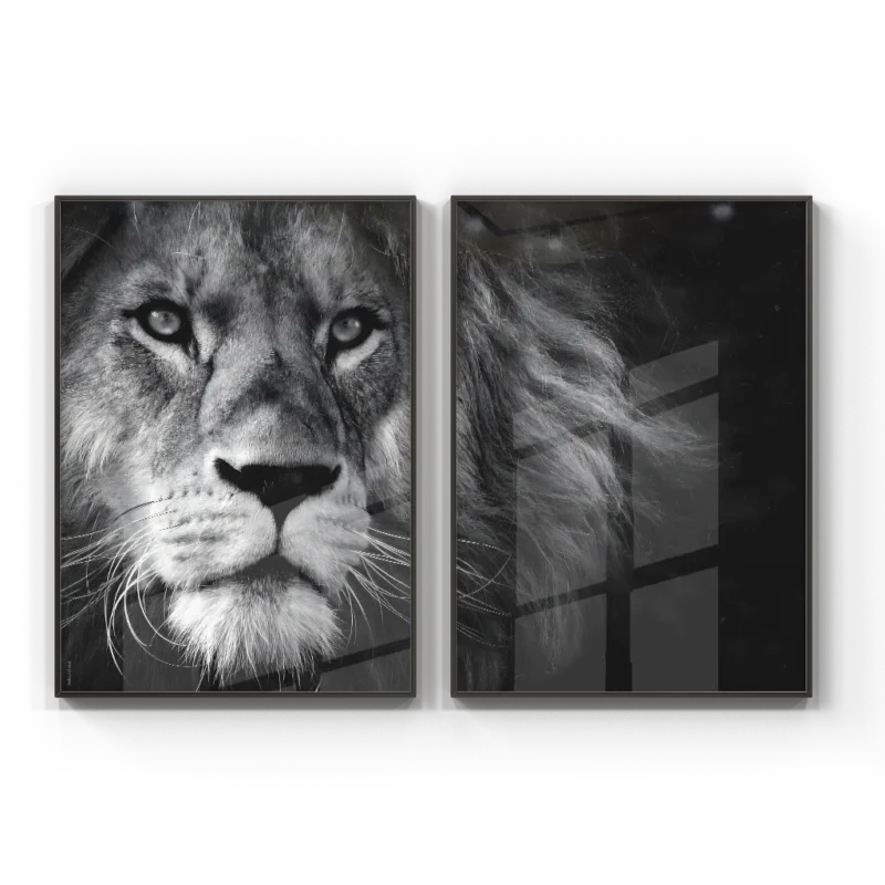 Kit 2 Quadros - Lion Face - Image 2
