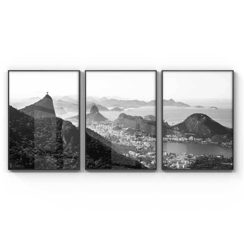 Composição de 3 Quadros decorativos _Rio