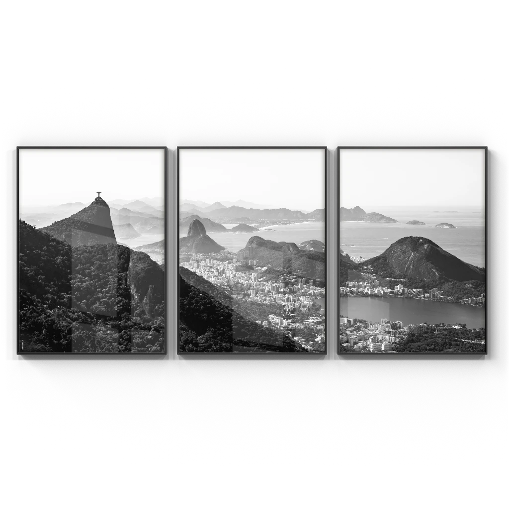 Composição de 3 Quadros decorativos _Rio