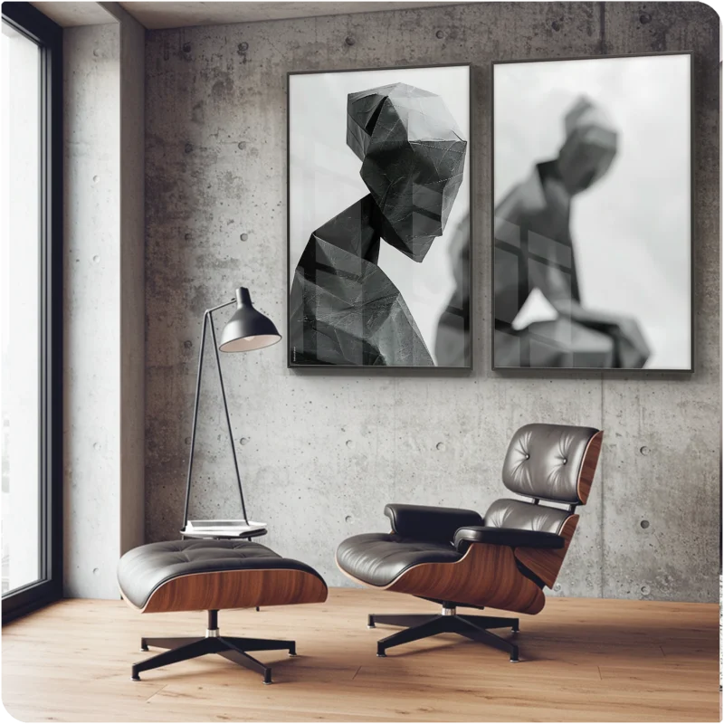 Quadros Decorativos Abstratos - Introspectivos – Conjunto 2 Peças | Dekorahaus - Imagem 2