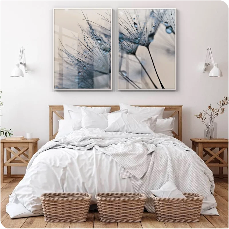 Quadros Decorativos de Dente De Leão – Blue Memory - Conjunto 2 Peças | Dekorahaus - Imagem 2