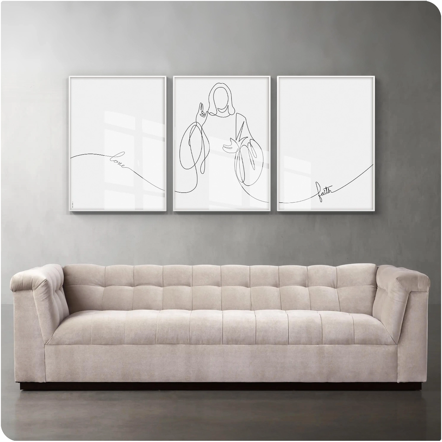 Quadro Decorativo Cristão – Amor & Fé | Dekorahaus