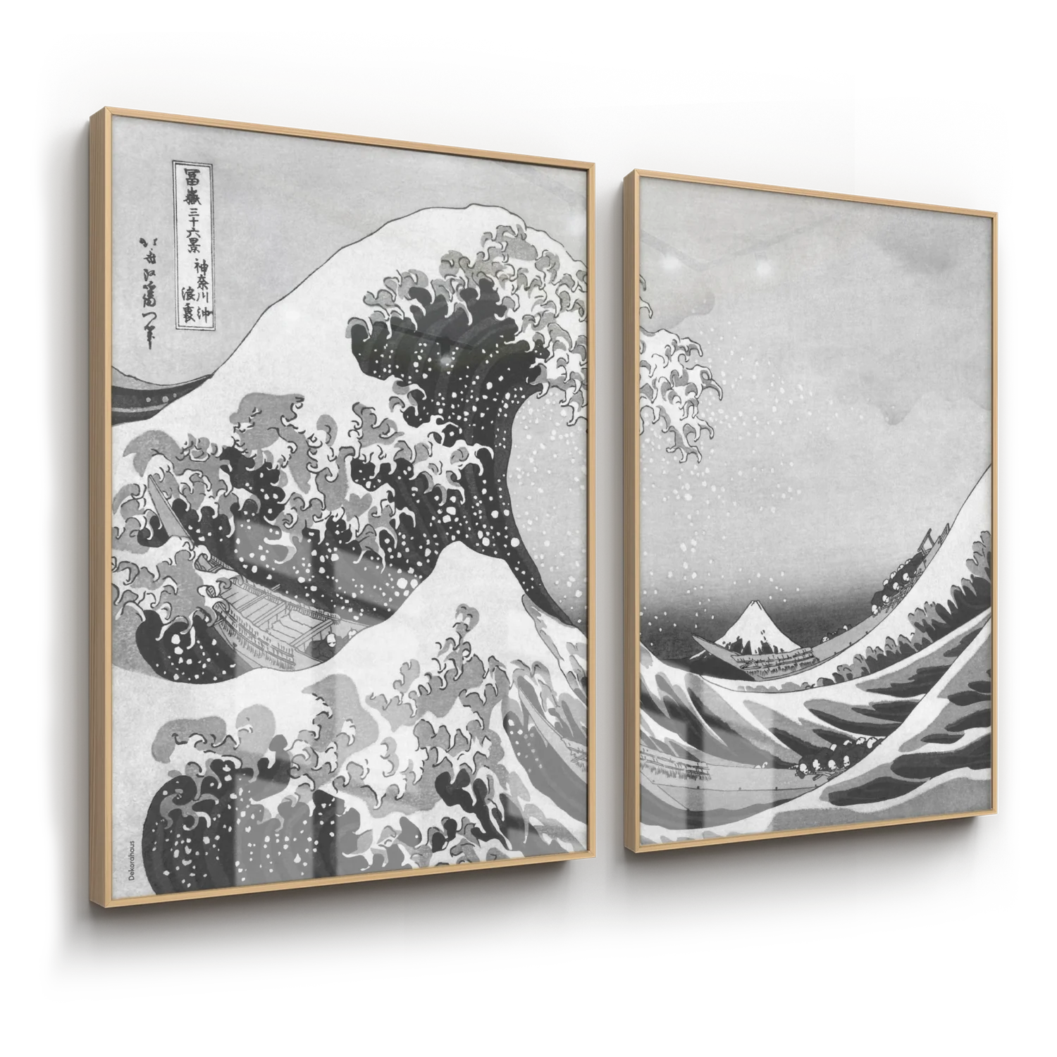 Quadros Decorativos De Mar – The Great Wave off Kanagawa – Conjunto 2 Peças | Dekorahaus
