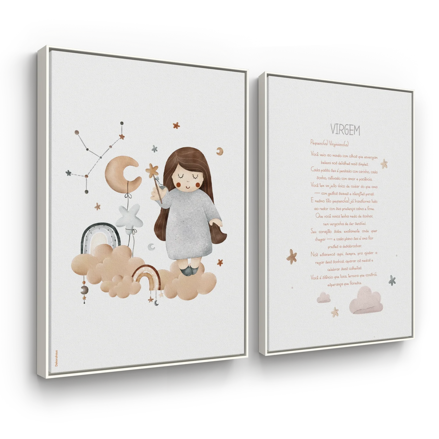 Quadros Decorativos Infantis - Pequeno(a) Virginiano(a) – Conjunto 2 Peças | Dekorahaus