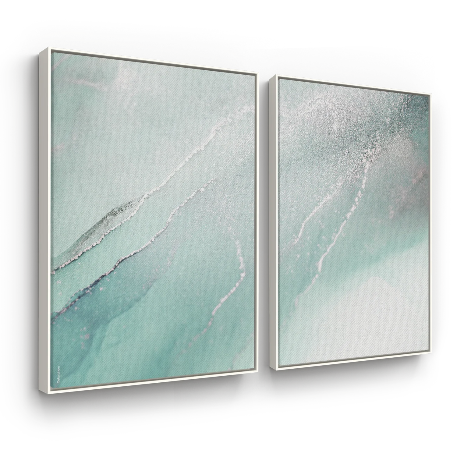 Quadros Decorativos Abstratos - Blue Memory – Conjunto 2 Peças | Dekorahaus