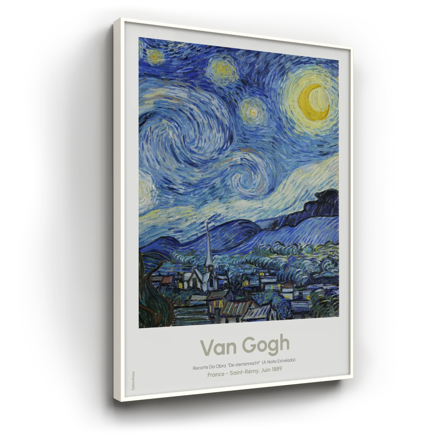 Quadro Decorativo De Van Gogh - A Noite Estrelada - Recorte III | Dekorahaus