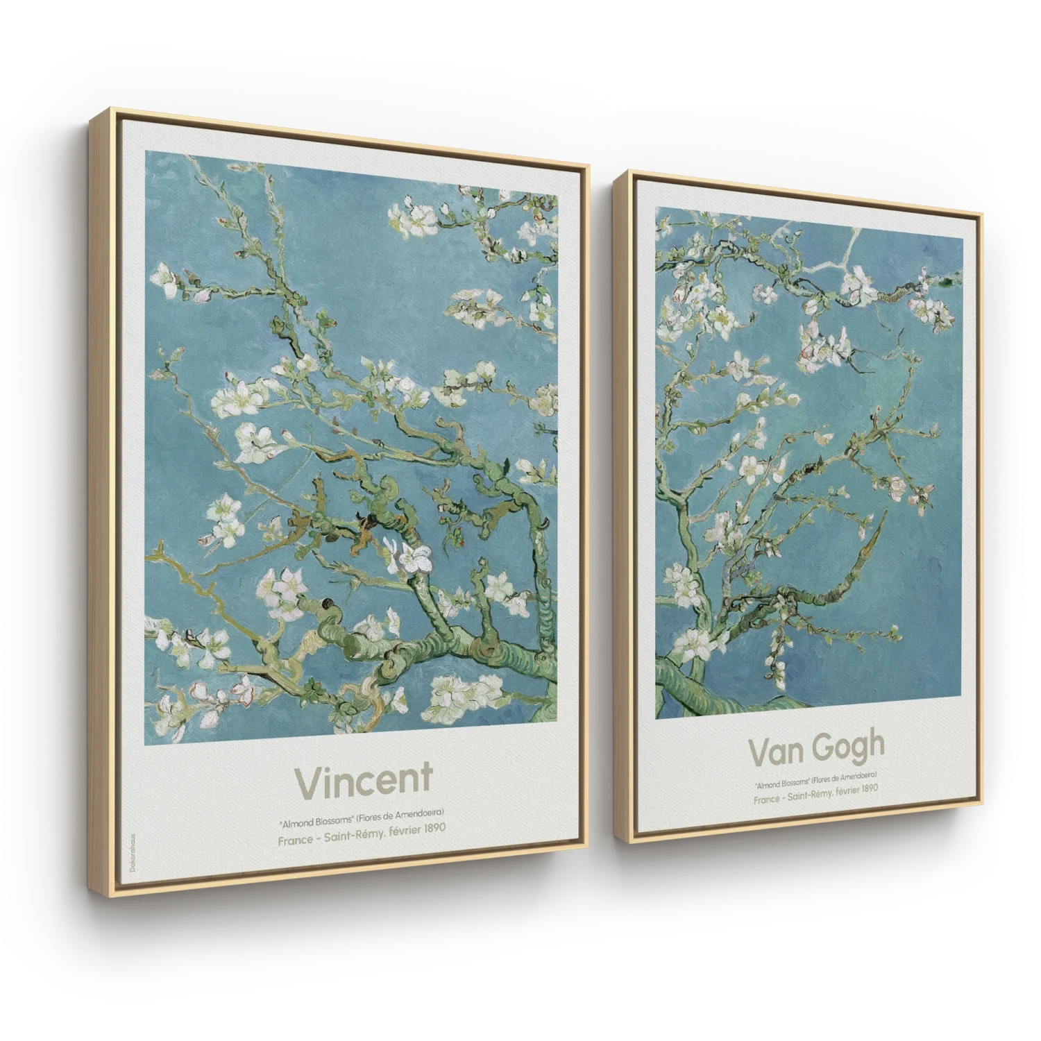 Quadros Decorativos De Van Gogh - Flores de Amendoeira – Conjunto 2 Peças | Dekorahaus