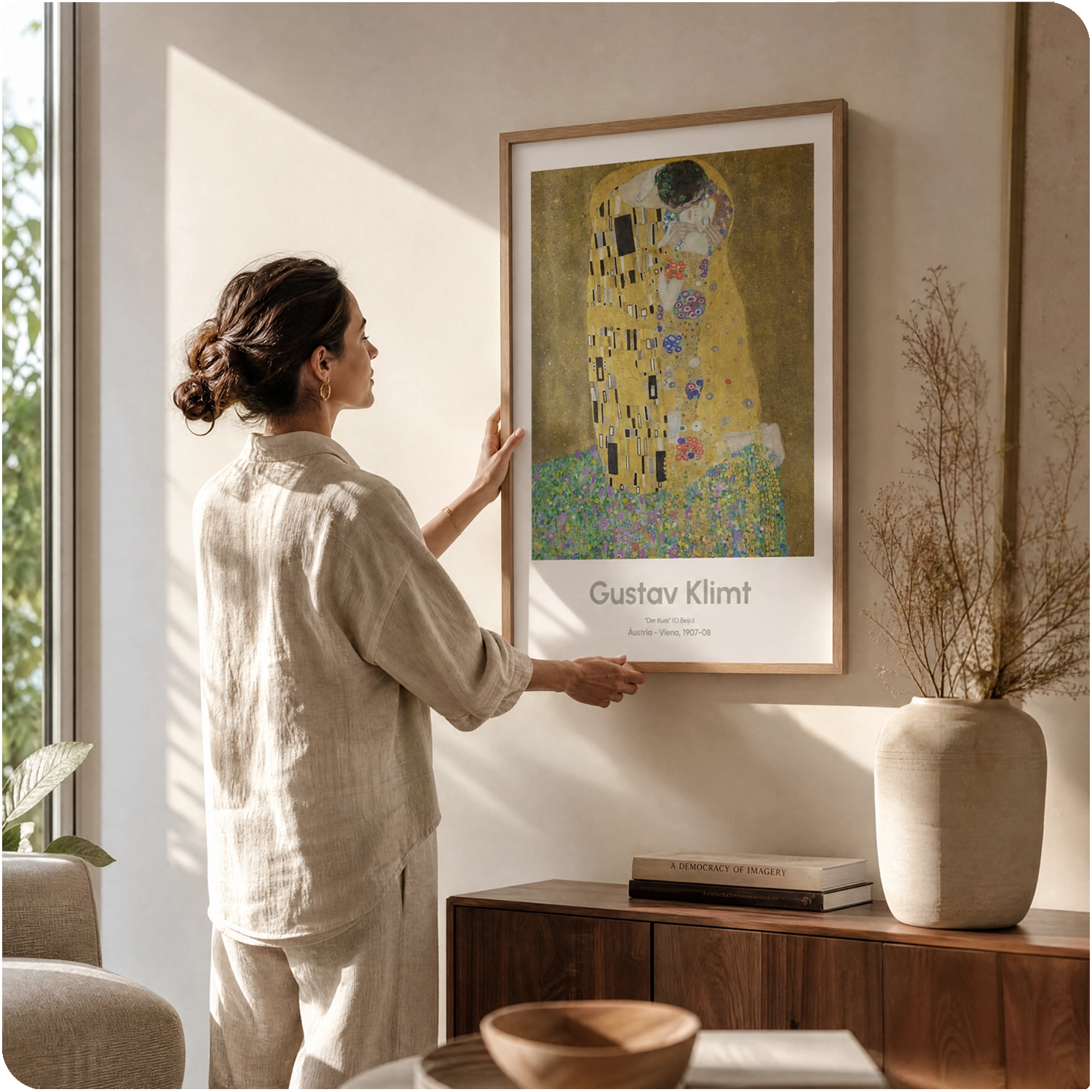 Quadro Decorativo De Gustav Klimt - O Beijo | Dekorahaus