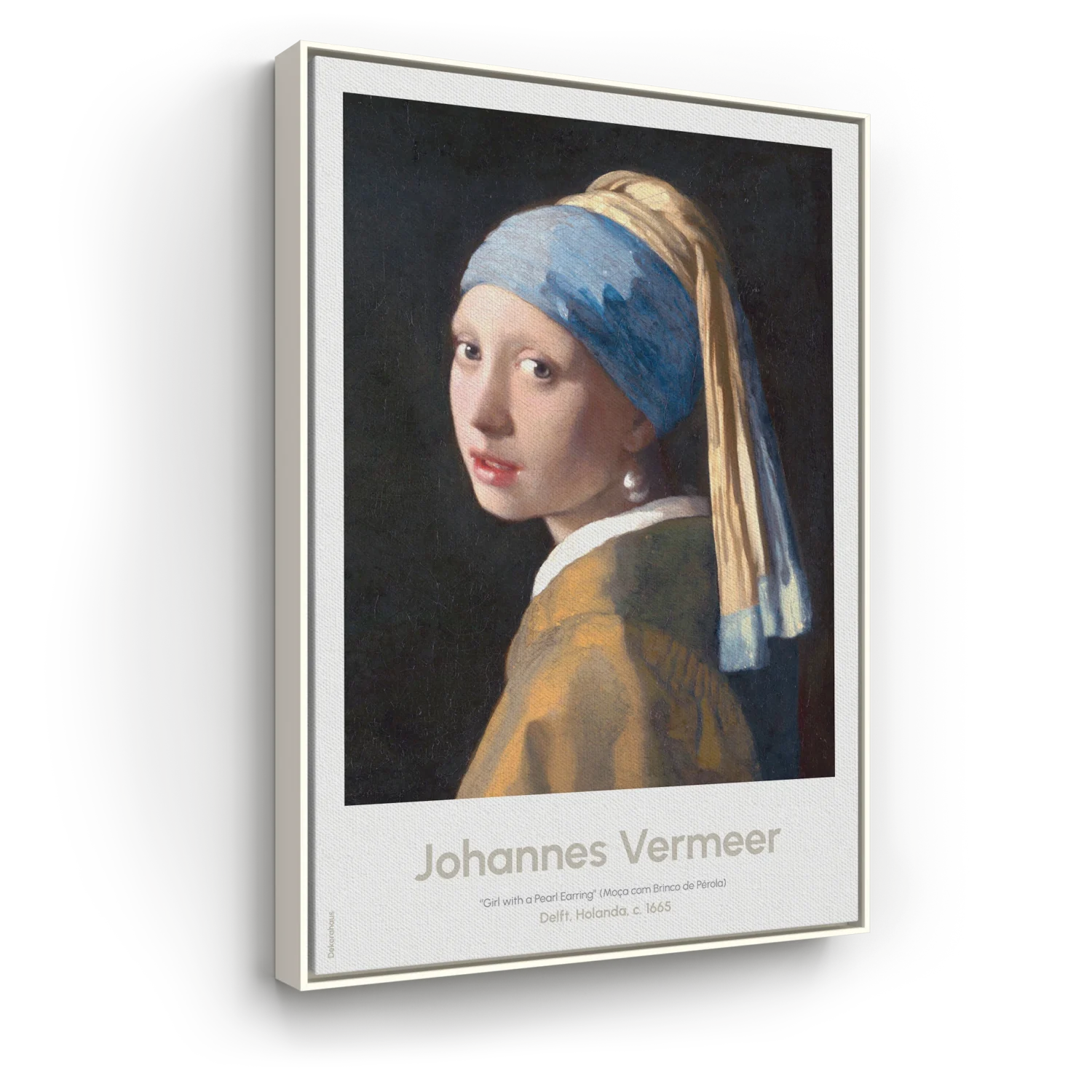 Quadro Decorativo De Johannes Vermeer - Moça com Brinco de Pérola | Dekorahaus